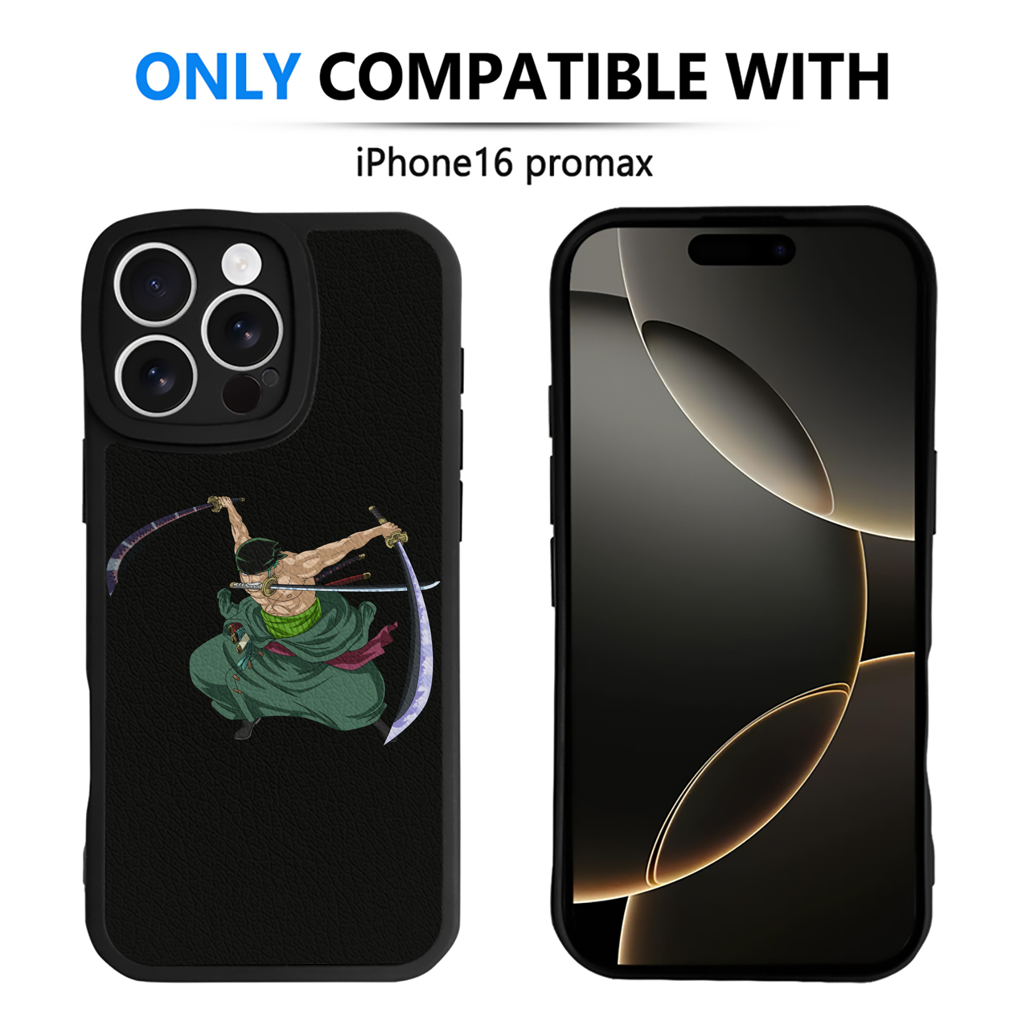 ワンピース ロロノア・ゾロ ONE PIECE Roronoa Zoro 【iPhone 16シリーズ対応】シリコンスマホケース（レザー調） 材質：シリコン